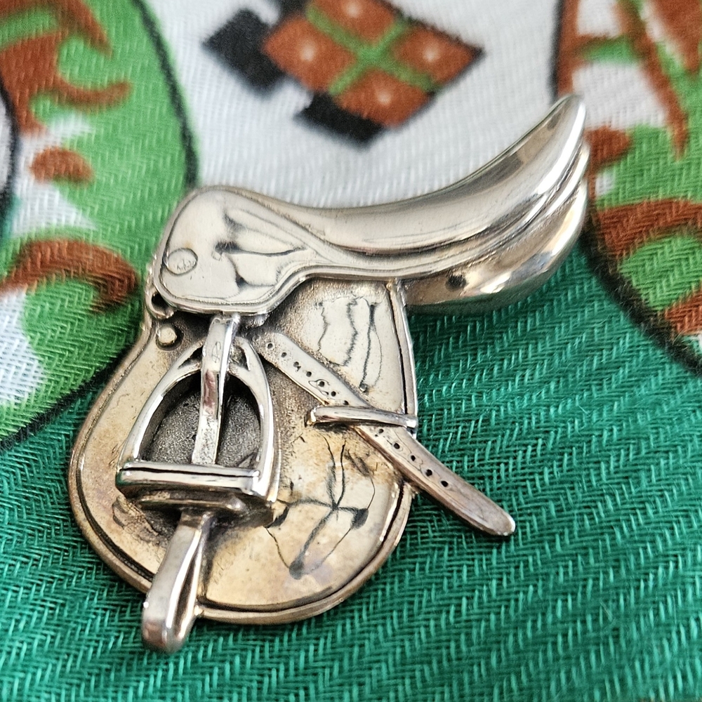 NEW Sterling Silver English Saddle Pin by Hand & Hammer Silversmiths